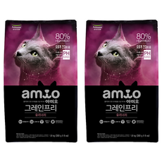 풀무원아미오 고양이 그레인프리 기능성 사료, 유리너리+결석, 1.8kg, 2개