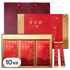 6년근 장홍삼 에브리데이 스틱 30포 선물세트+쇼핑백, 300g, 10세트
