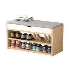 E家工廠 換鞋凳 093-HY 80 x 43 x 28cm 9kg, 田園橡木色, 2層