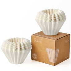 BEANPLUS 手沖波浪濾紙咖啡濾紙 白色 2~4人用 185mm, 1個, 100入