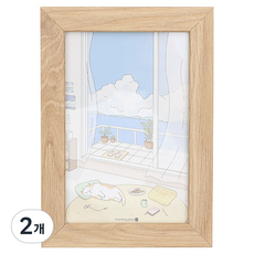 모닝글로리 심플 우드 액자 4x6 ver.3, 2개