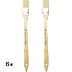 MY DAILY 美術用油畫排刷 淺木色, 6個, 3號