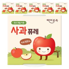 베이비본죽 과일퓨레 2p, 6개, 200g, 사과