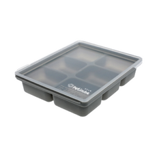 PETINUBE 矽膠副食品6格分裝盒 12*15.5*3cm, 灰色, 1個