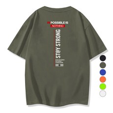 일루소 남녀공용 임파서블 오버핏 반팔 면 티셔츠