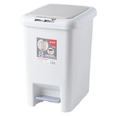 北歐雙開垃圾桶, PP材質, 8L/10L/18L/20L, 米色/白色, 27.5 x 20 x 31cm, 1個