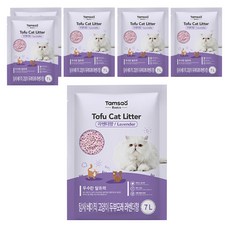 Tamsaa Basics 豆腐貓砂 Set, 7L, 快速凝結不易散開, 低粉塵量, 薰衣草香, 6包
