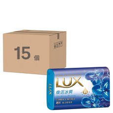 LUX 麗仕 香氛香皂 煥活冰爽, 添加花香凝翠精油和薄荷精油, 80g, 15個