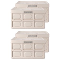JINSIMGAMSUNG 多用途折疊收納箱, 乳白色, 4入