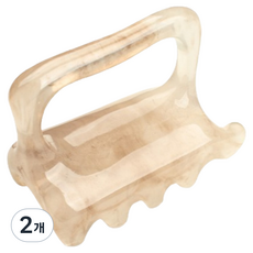 Limflow 樹脂手柄式刮痧板, 2個, 米色