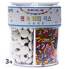 초코좋아 스프링클 펀 앤 파티 믹스 4종, 3개, 60g