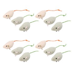 ABM 貓用老鼠玩具 3入, 混合顏色, 4個