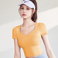 PEONIST 女性瑜珈皮拉提斯短版短袖上衣