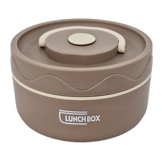 SUnORO 304不鏽鋼微波保溫便當 420ml深碗 148g單個, 深咖啡色, 1個