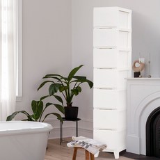 BONOHOUSE 簡約纖薄抽屜櫃, 白色, 1個