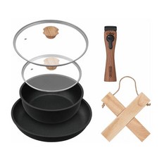 IRIS OHYAMA 愛麗思歐雅瑪 鑄鐵風IH不沾鍋具6件組 SKL-SE6R, 1組