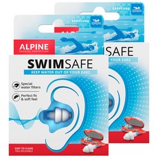 ALPINE SwimSafe 游泳耳塞, 1副, 2個