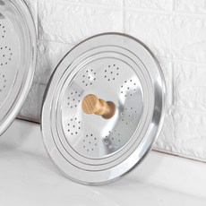 4BNK 不鏽鋼木柄花朵鍋蓋, 1個, 24cm