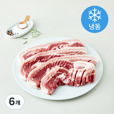 두툼한 칼집 삼겹살 구이용 (냉동), 6개, 1kg