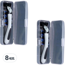 Face Body 一次性 6 刀片剃須刀套組盒+剃須刀+6 刀片 4 件 白色 黑色, 8組