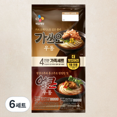 CJ제일제당 가쓰오우동 2인분 + 얼큰우동 2인분 세트, 930.6g, 6세트