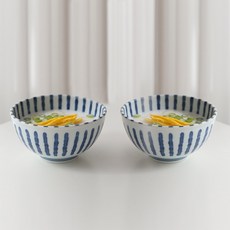 靛藍素麵碗, 混合顏色, 2個