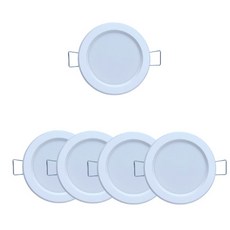 LED筒燈7.62cm嵌入燈 5w 5入, 白色的