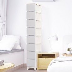 보노하우스 심플리 슬림 서랍장, 라이트그레이, 1개, 8단