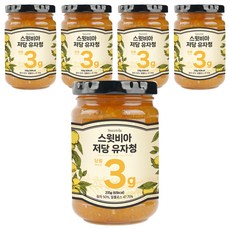 스윗비아 저당 유자청, 235g, 5개, 1개입
