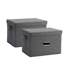 inbloom 布質收納箱 B 中款, 灰色, 2個