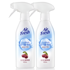 Air Fresh 水晶水噴霧空氣除臭劑黑櫻桃香味原創產品, 400ml, 2個