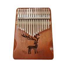 Casa Cozy 桃花心木17鍵卡林巴琴 棕色 長角鹿 + 6件組配件, 1個