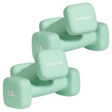 스포틀러 네오프렌 미용아령, 4개, 1.5kg