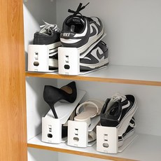 MONACO OLIVE 3段式可調雙層收納鞋架, 白色, 20件