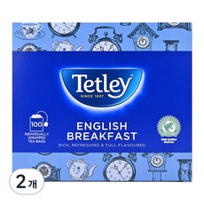 테틀리 잉글리쉬 브렉퍼스트 티백, 2g, 100개입, 2개
