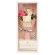 Timo 浪漫玫瑰香皂花束禮盒，粉紅色