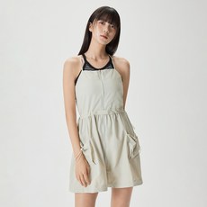 미쏘 여성용 스트링 벌룬 나일론 미니 원피스