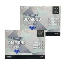 MOTEX 摩戴舒 鑽石型醫用口罩 未滅菌, 藍色, 50片, 2盒