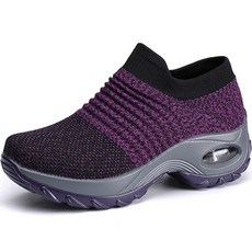 로이어 여성용 발편한 에어 쿠션 슬립온 5cm 운동화