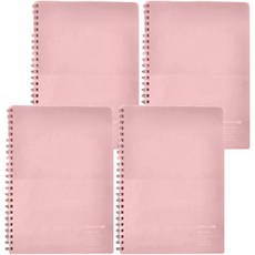 KOKUYO 國譽 ME 軟線圈 A5 方格筆記本，50枚5mm方格, 粉紅沙灘, 4本