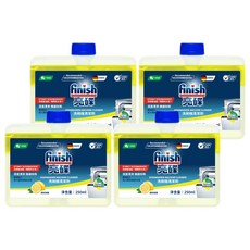 finish 洗碗機清潔劑 清新檸檬, 250ml, 4罐