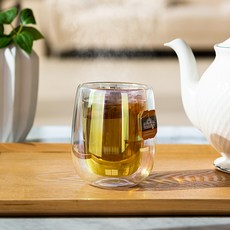 Leto Hologram極光雙層耐熱玻璃杯 360ml, 1個, 透明