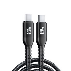 CHIC FLOTT 140W PD3.1 USB-C-C 快充傳輸線 CF01, 150cm, 黑色, 1條