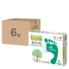 蒲公英 環保抽取衛生紙 100%再生紙漿製造, 12包, 6袋
