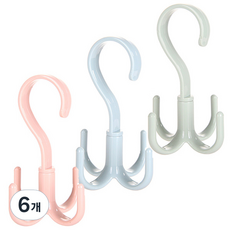 River Green 360度旋轉式多功能掛勾, 隨機出貨, 6個