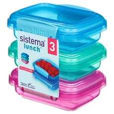 sistema Lunch長方形密封保鮮盒 200ml 3款, 1組