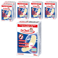 Dr.Check 護理專家 防水透氣OK繃, 7.2 x 1.9cm, 50個, 6盒