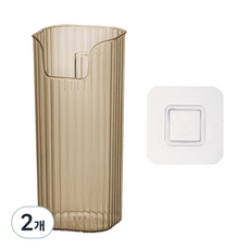 조이베리 다용도 우산꽂이 스토리지 박스 + 접착시트 1P, 투명브라운, 2개