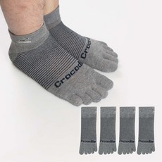 Crocodile 鱷魚 男士透氣刺繡五指運動襪4雙組 CD318