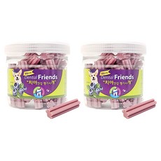 댕댕스타 강아지 덴탈프랜즈 치아건강 챙기시개 간식, 블루베리, 300g, 2개 블루베리, 300g, 2개